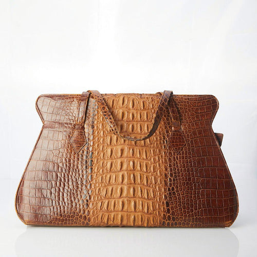 Virgo Brown Crocodile Mini Bag