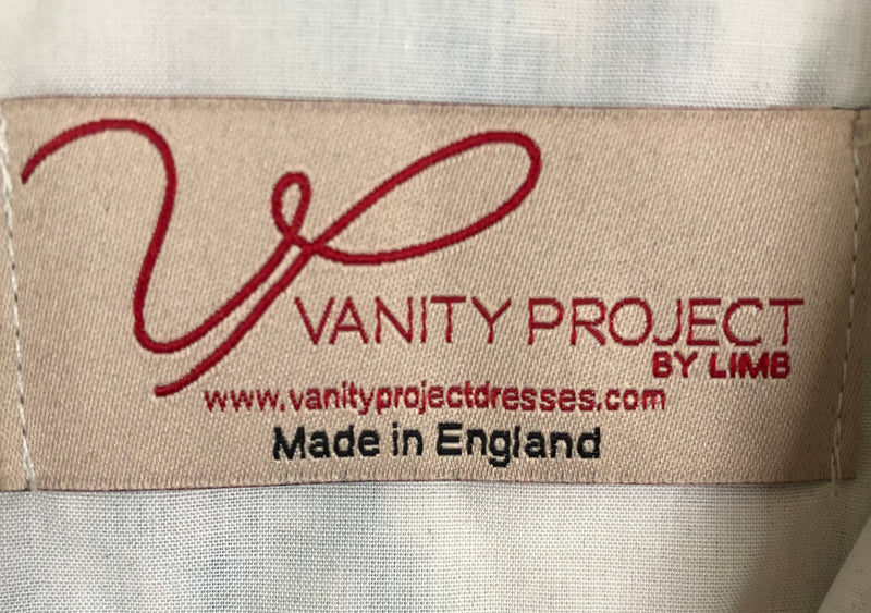 Vanity Project by Limb 100% Cotton Short Sleeve Belted Shift Dress Multicoloured UK Size 12 - Ava & Iva