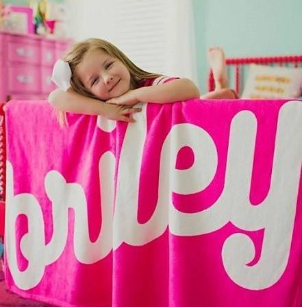 Personalized Baby Blanket Baby Name Blanket by StitchinDoodle