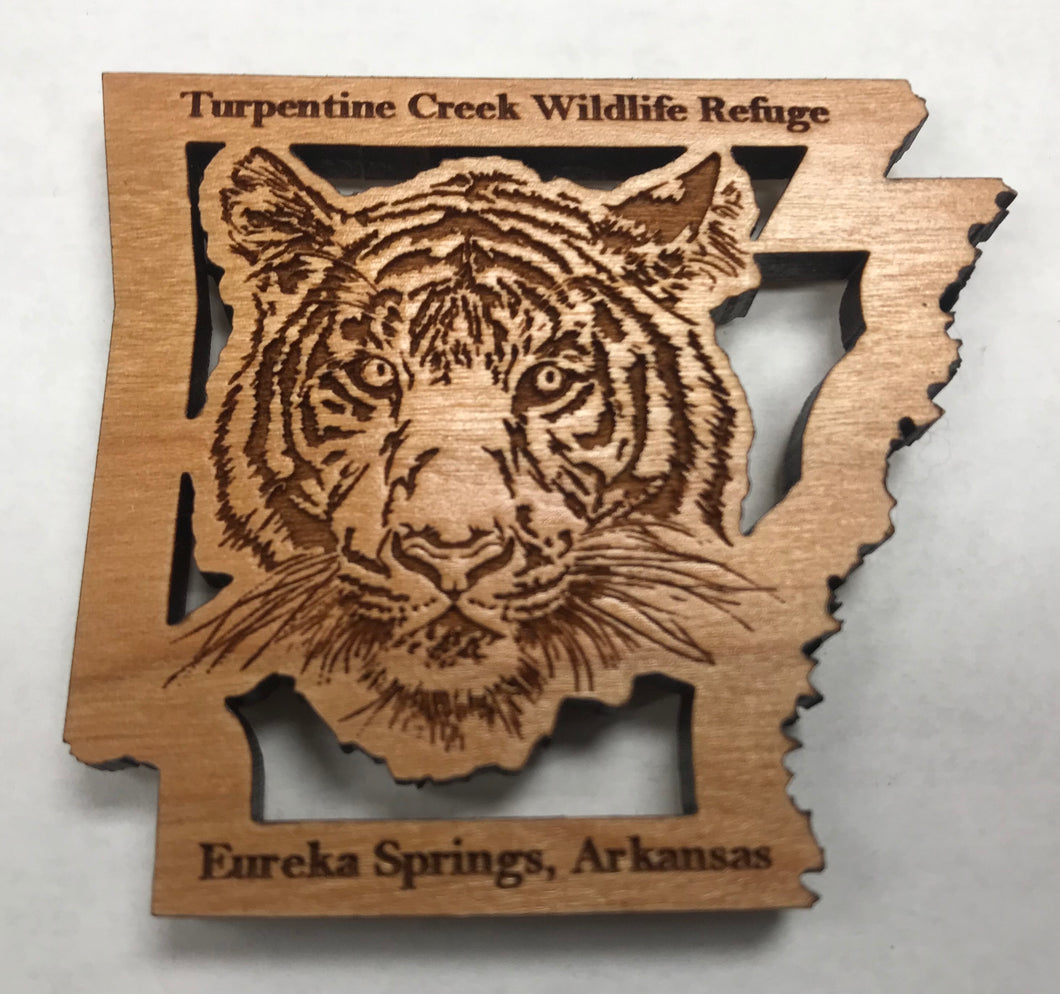 Wooden Laser-Cut in Arkansas Magnet – Turpentine Refuge