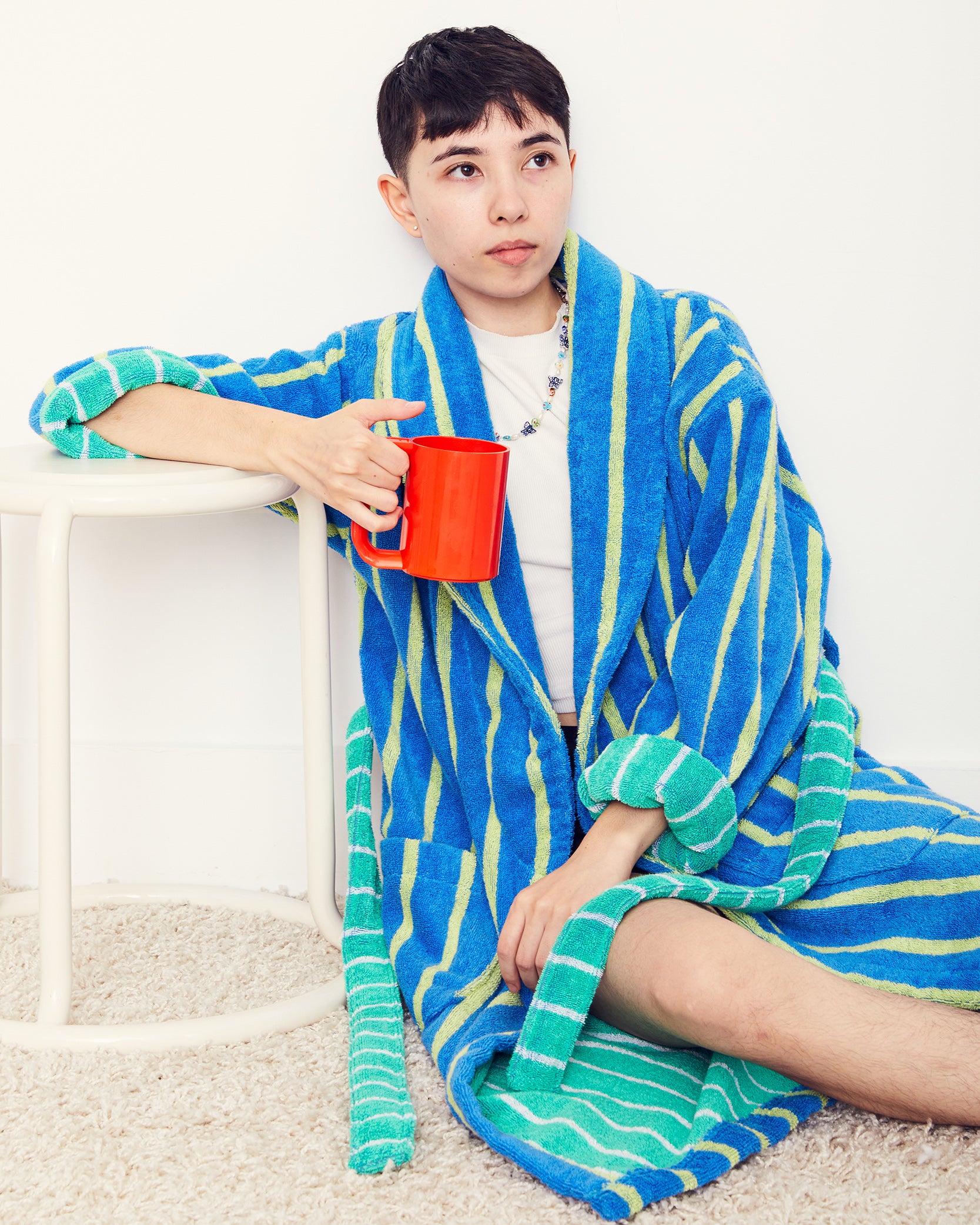 Passion Fruit Stripe Bathrobe