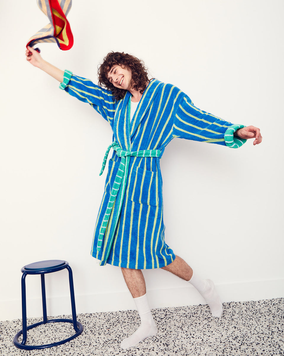 Passion Fruit Stripe Bathrobe