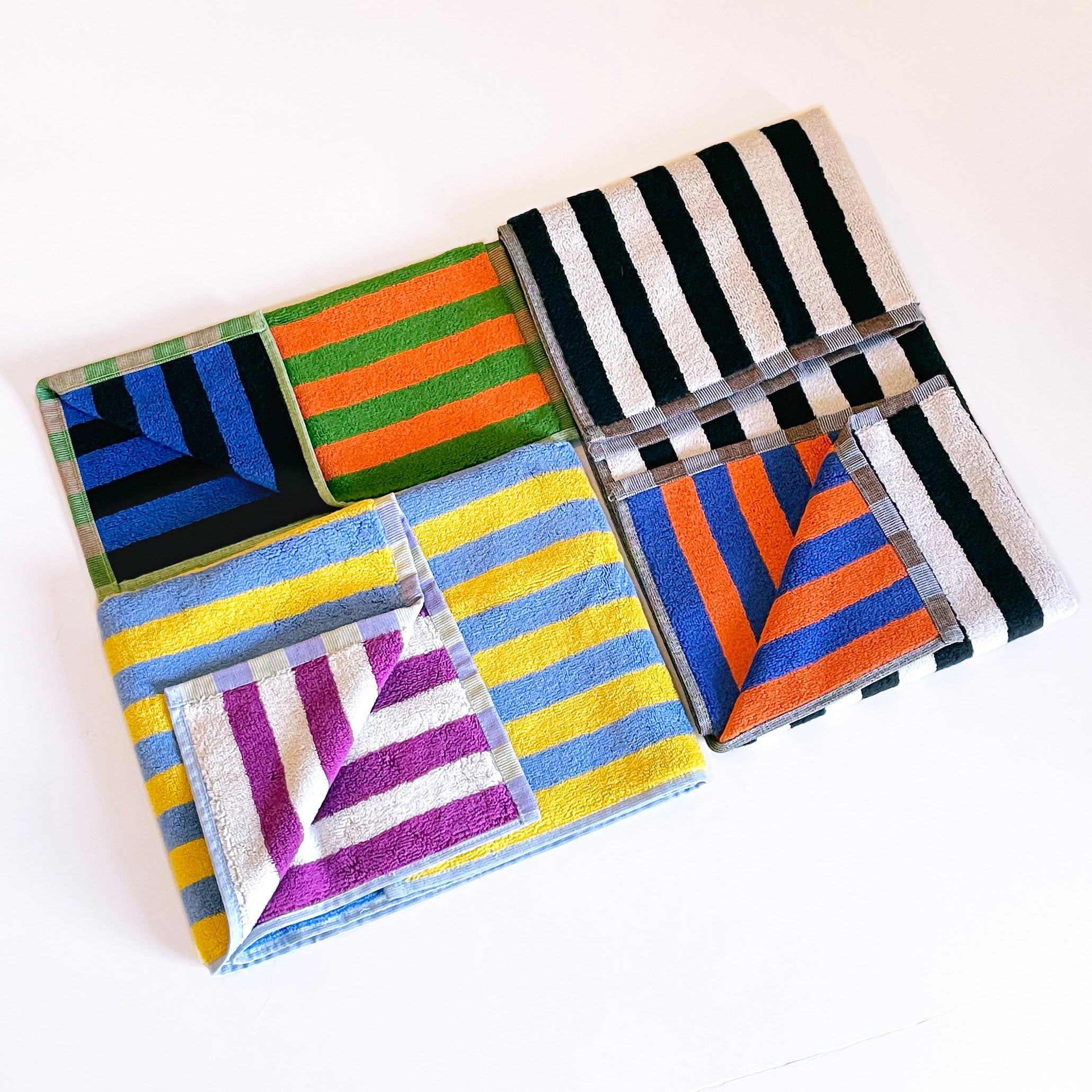 Set of Stripe Hand Towels