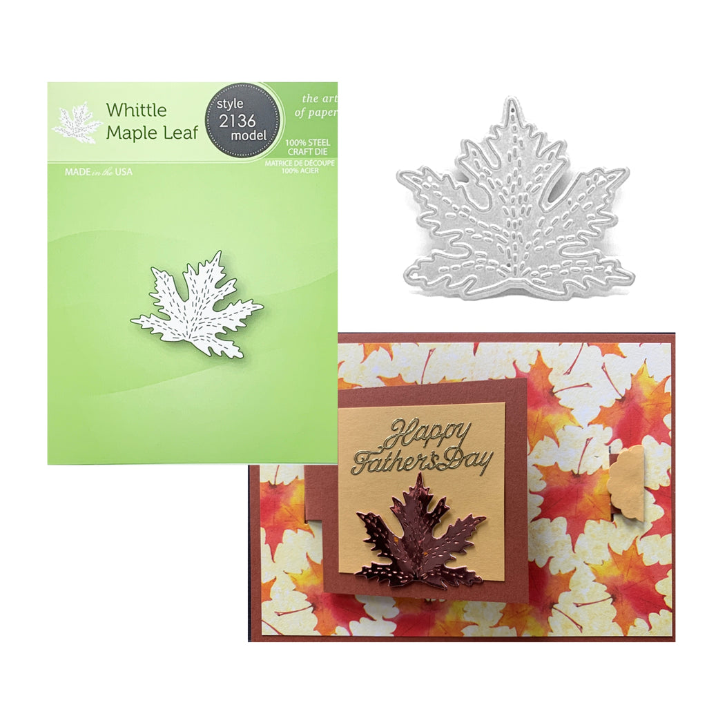 Whittle Maple Leaf Die Cut by Poppystamps Dies 2136 - Inspiration Station Scrapbook Store & Retreat