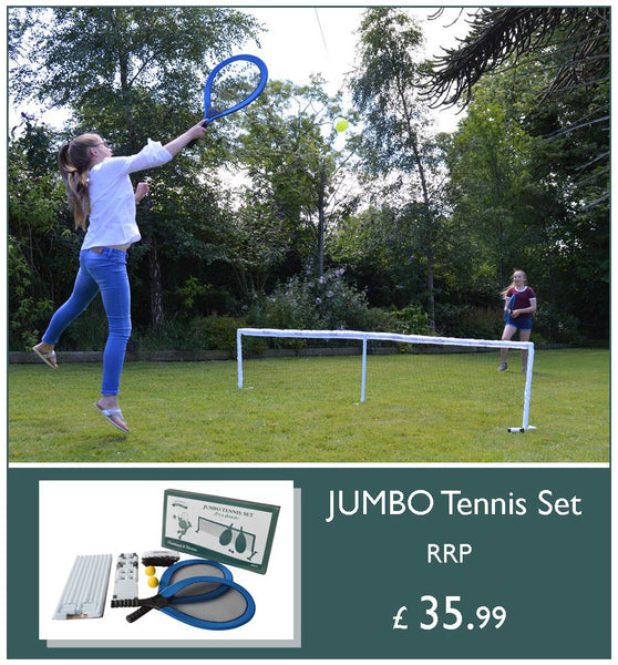 Wild about Wimbledon Traditional Garden Games Jumbo Tennis Set