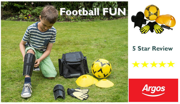 Traditional Garden Games Football Training Set and Backpack