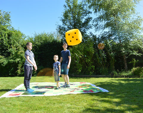 Traditional Garden Games Giant Snakes and Ladders for fun outside.  Health benefits of playing board games