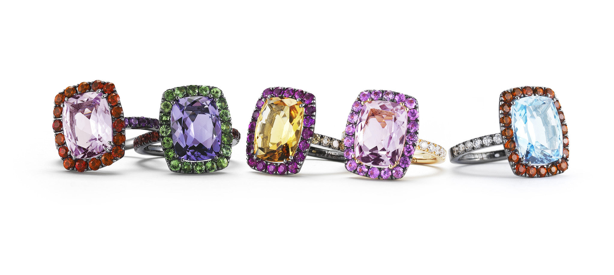 A-FURST-DYNAMITE-5-COCKTAIL-RINGS-ROSE-DE-FRANCE-AMETHYST-CITRINE-ROSE-DE-FRANCE-BLUE-TOPAZ