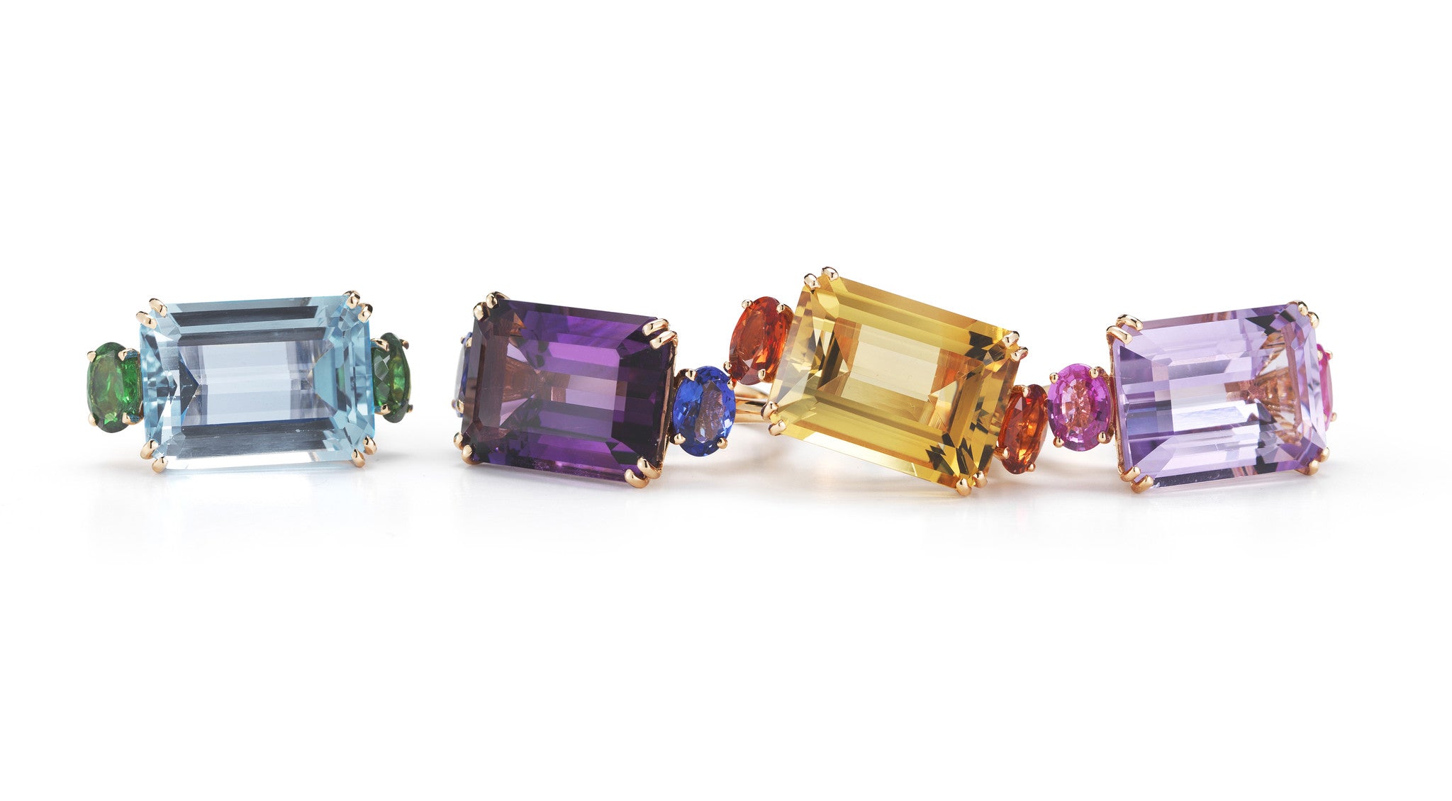 A-&-FURST-PARY-COCKTAIL-RINGS-BLUE-TOPAZ-AMETHYST-CITRINE-ROSE-DE-FRANCE