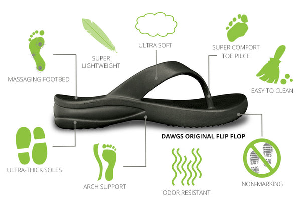 Dawgs Women's Flip Flops - Tan