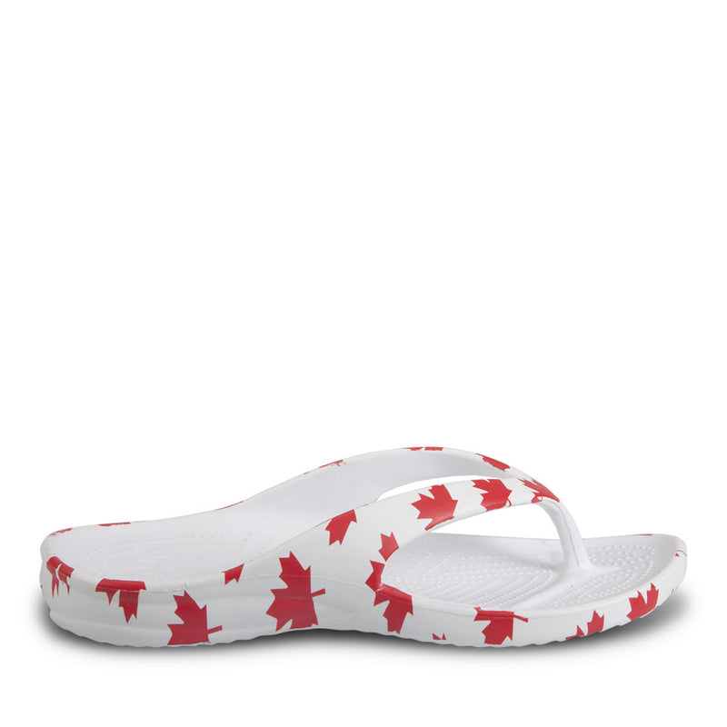 Women's Flip Flops - Canada (White/Red)