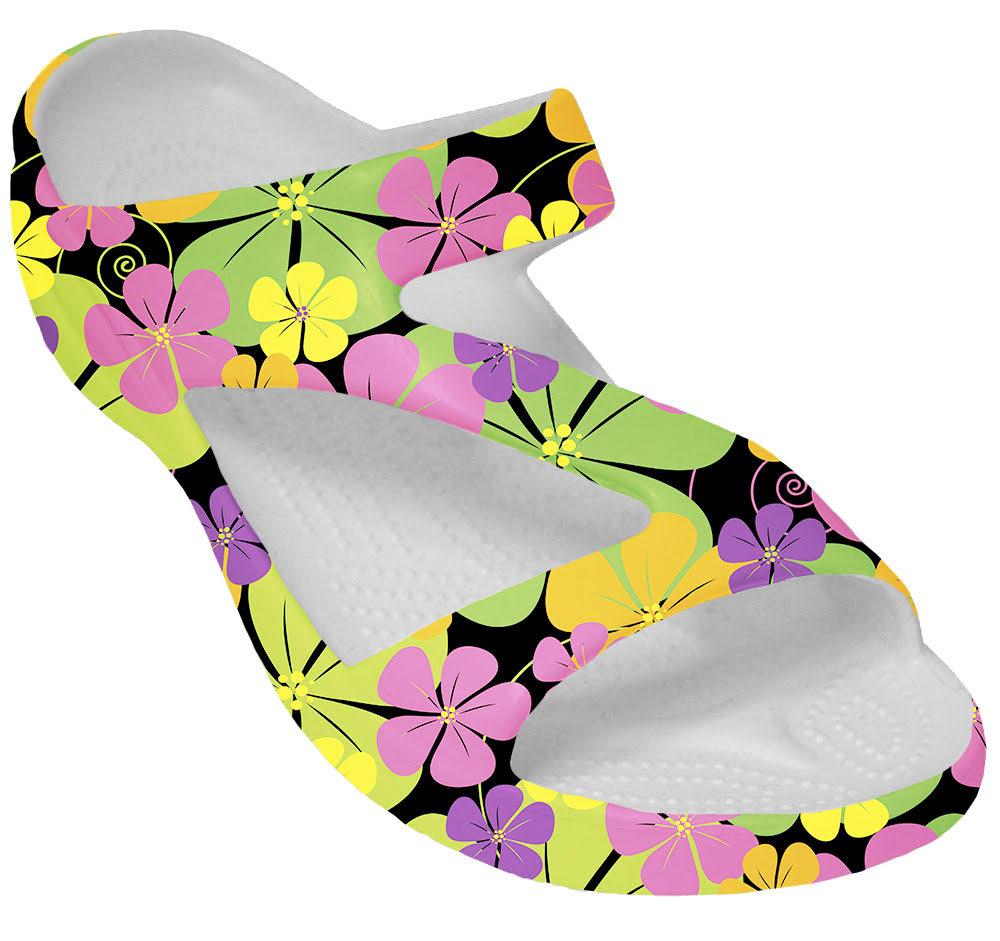 Image of Women's Loudmouth Z Sandals - Big Poppies