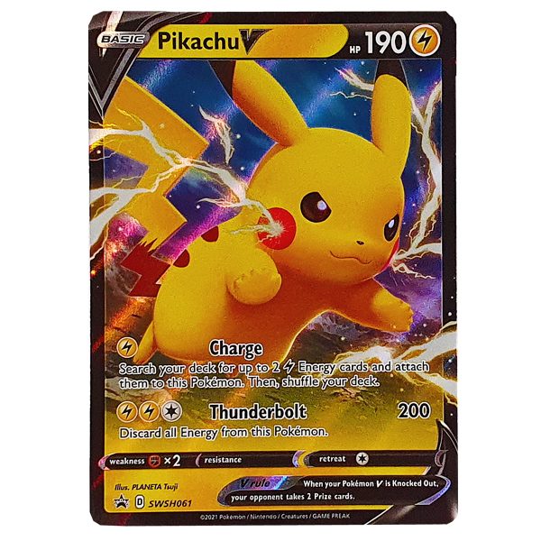 POKÉMON TCG Pikachu V Promo SWSH061 Hero Stash