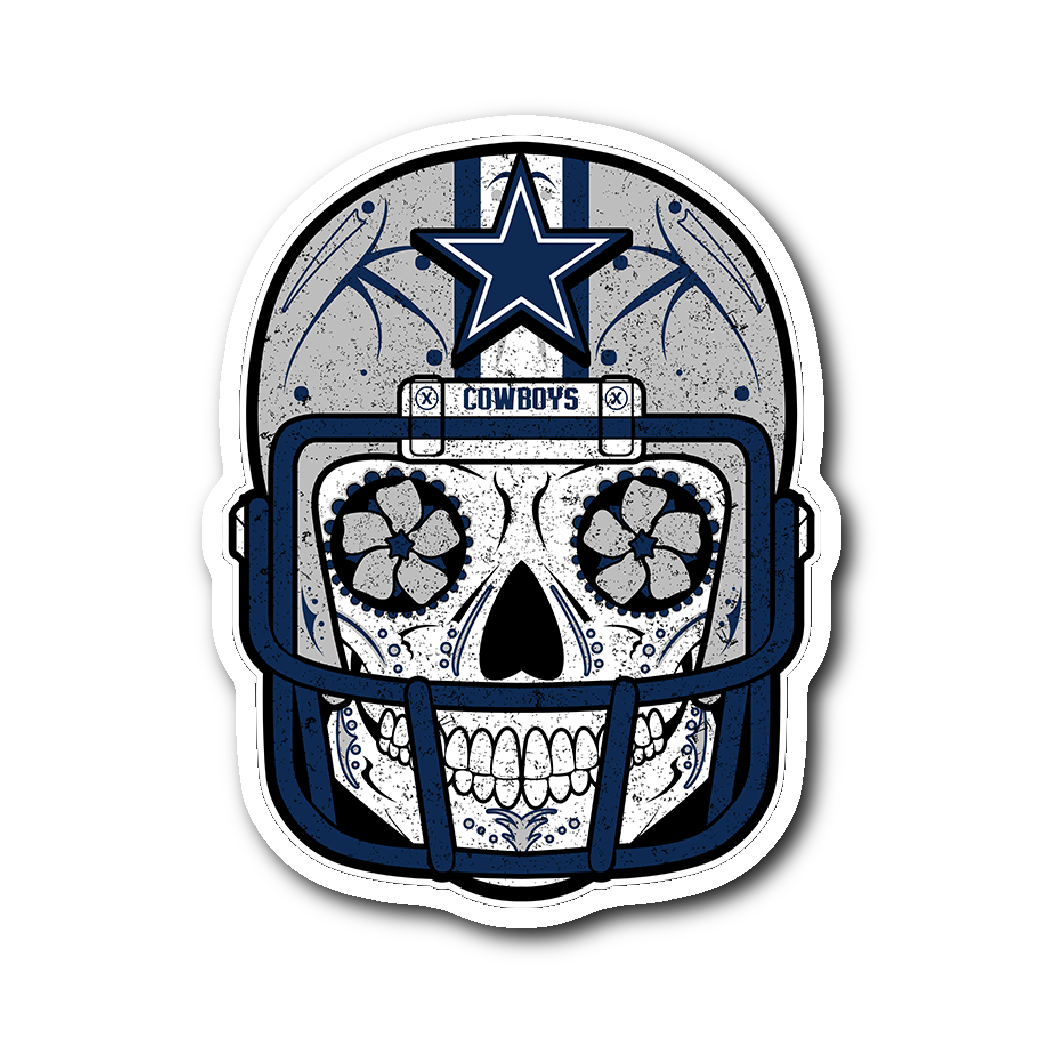 Football NFL Dallas Cowboys Skull Drawing by Leith Huber - Pixels