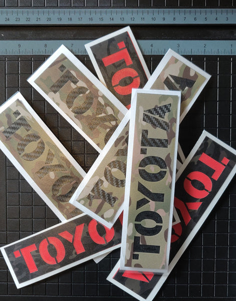 Toyota Stencil MultiCam® Vinyl Cut 2 Color Stickers 7.5