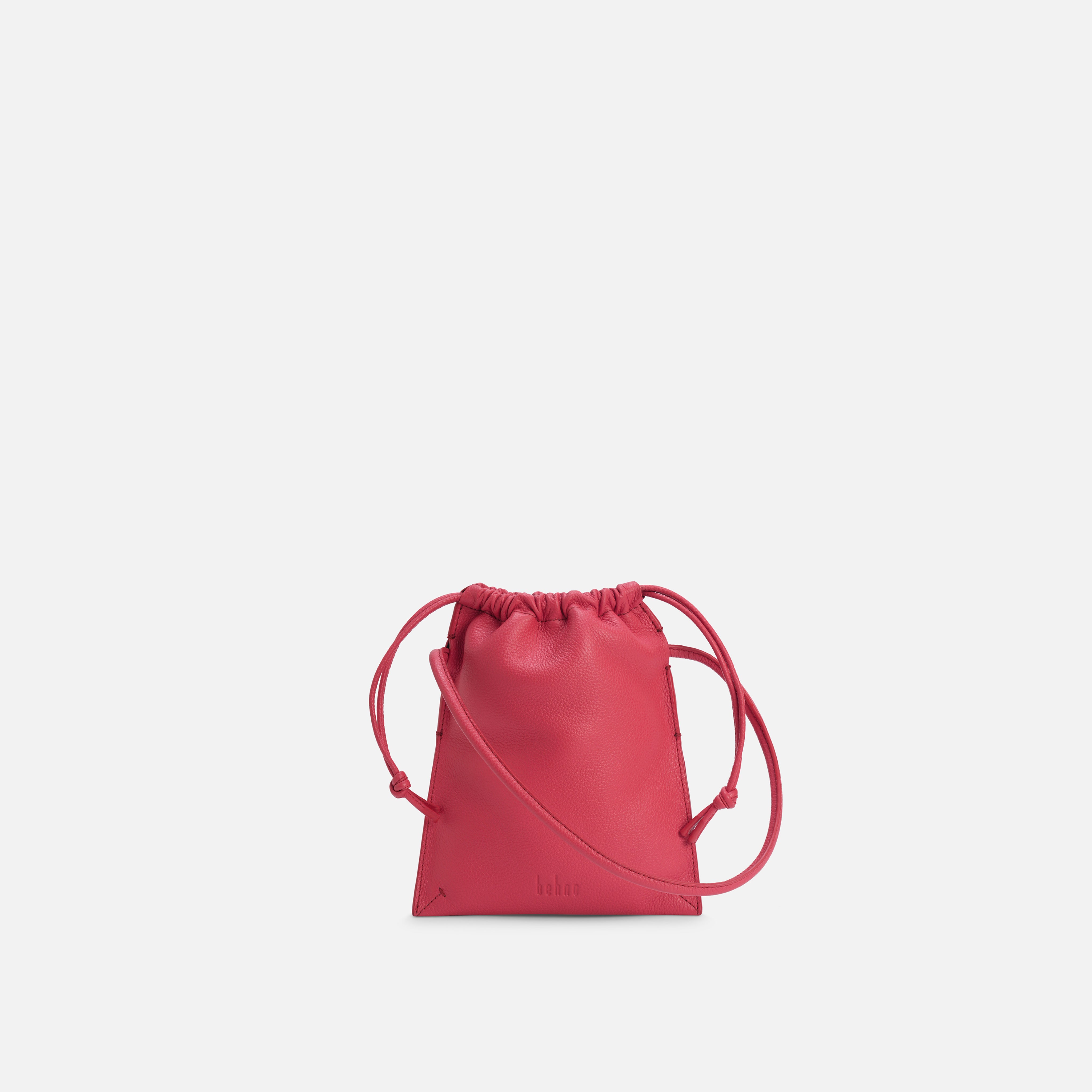 Shop Behno Frida Mini Crossbody Pebble Ruched Ruby