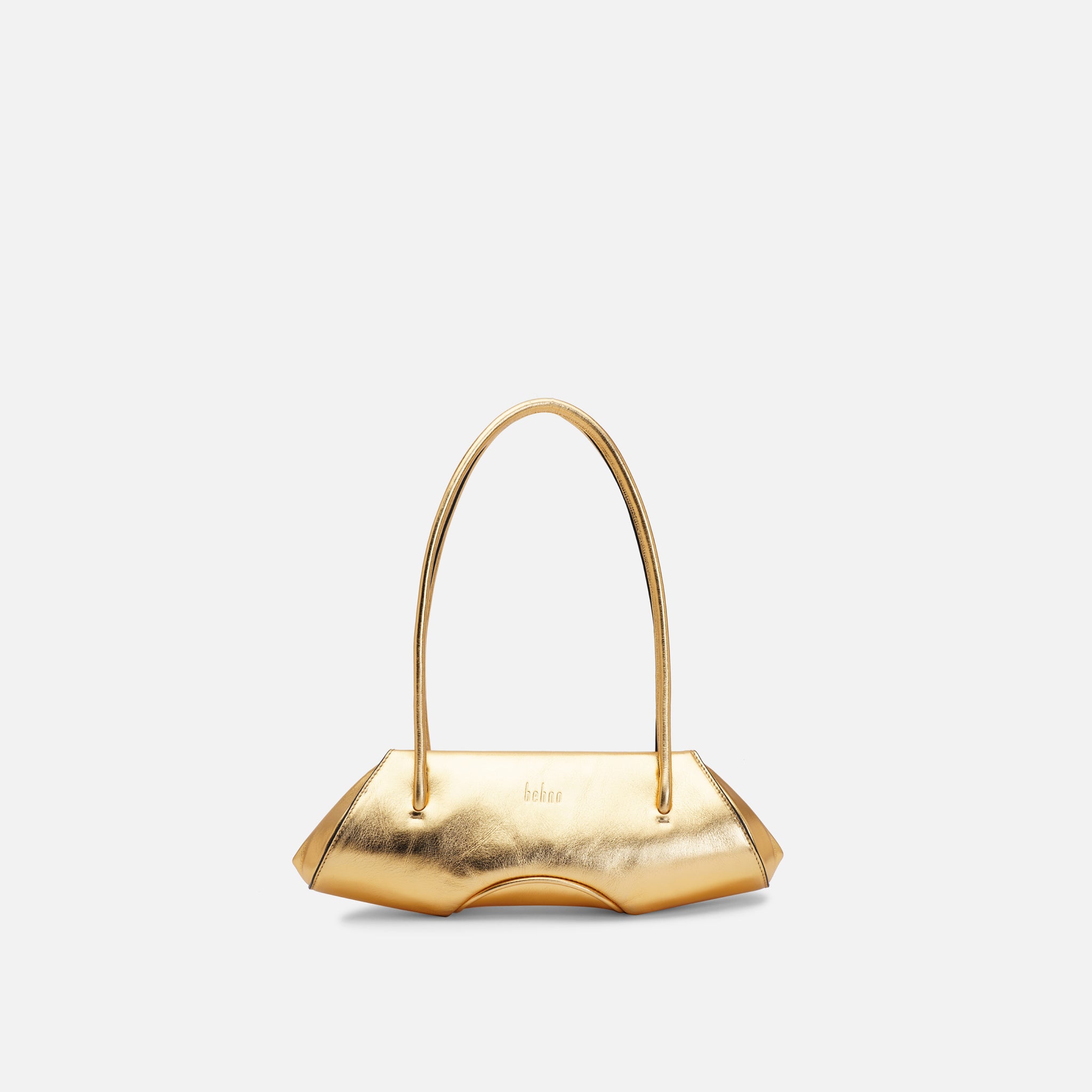 Shop Behno Elizabeth Baguette Mini Metallic Gold