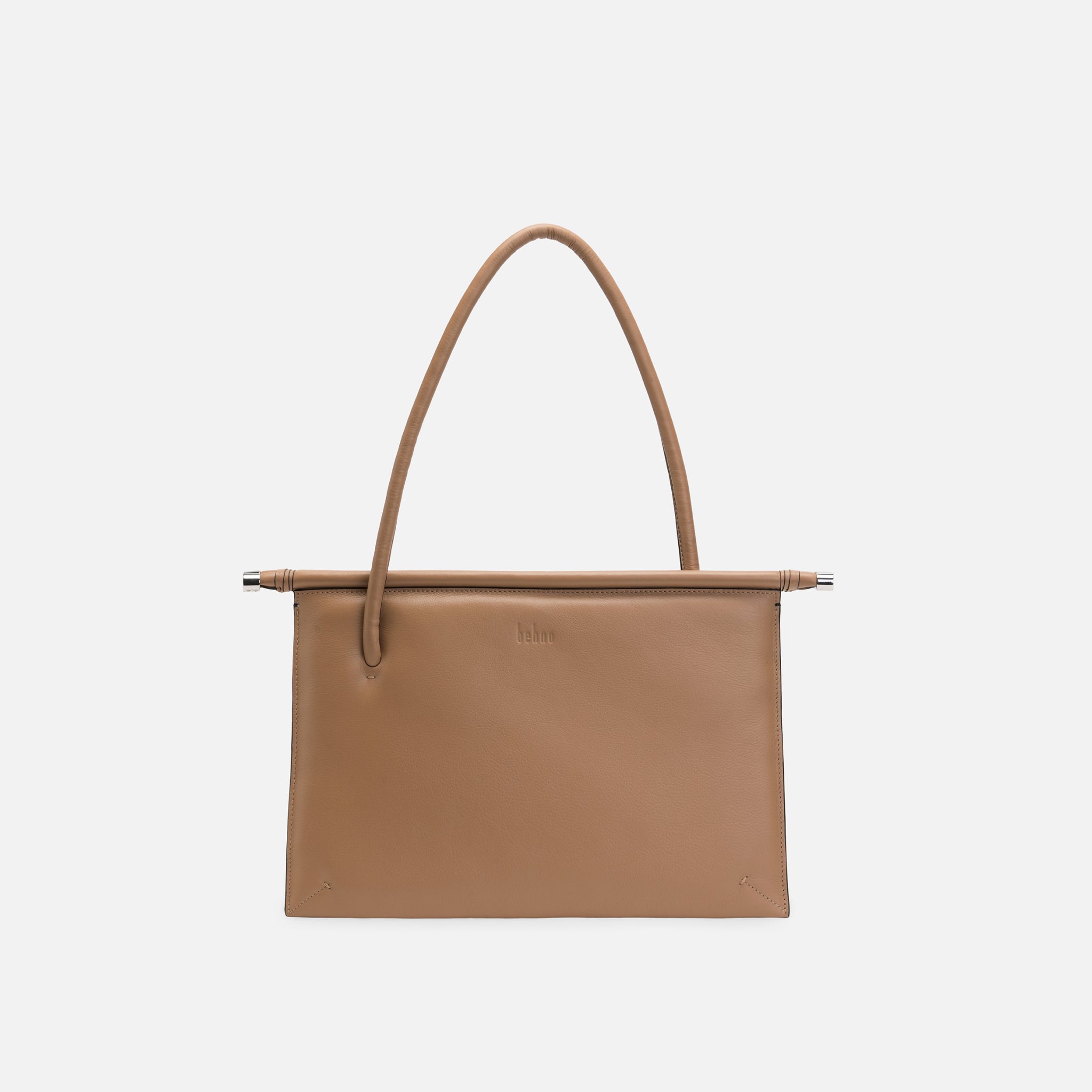 Shop Behno Frida Flat Tote Milled Almond