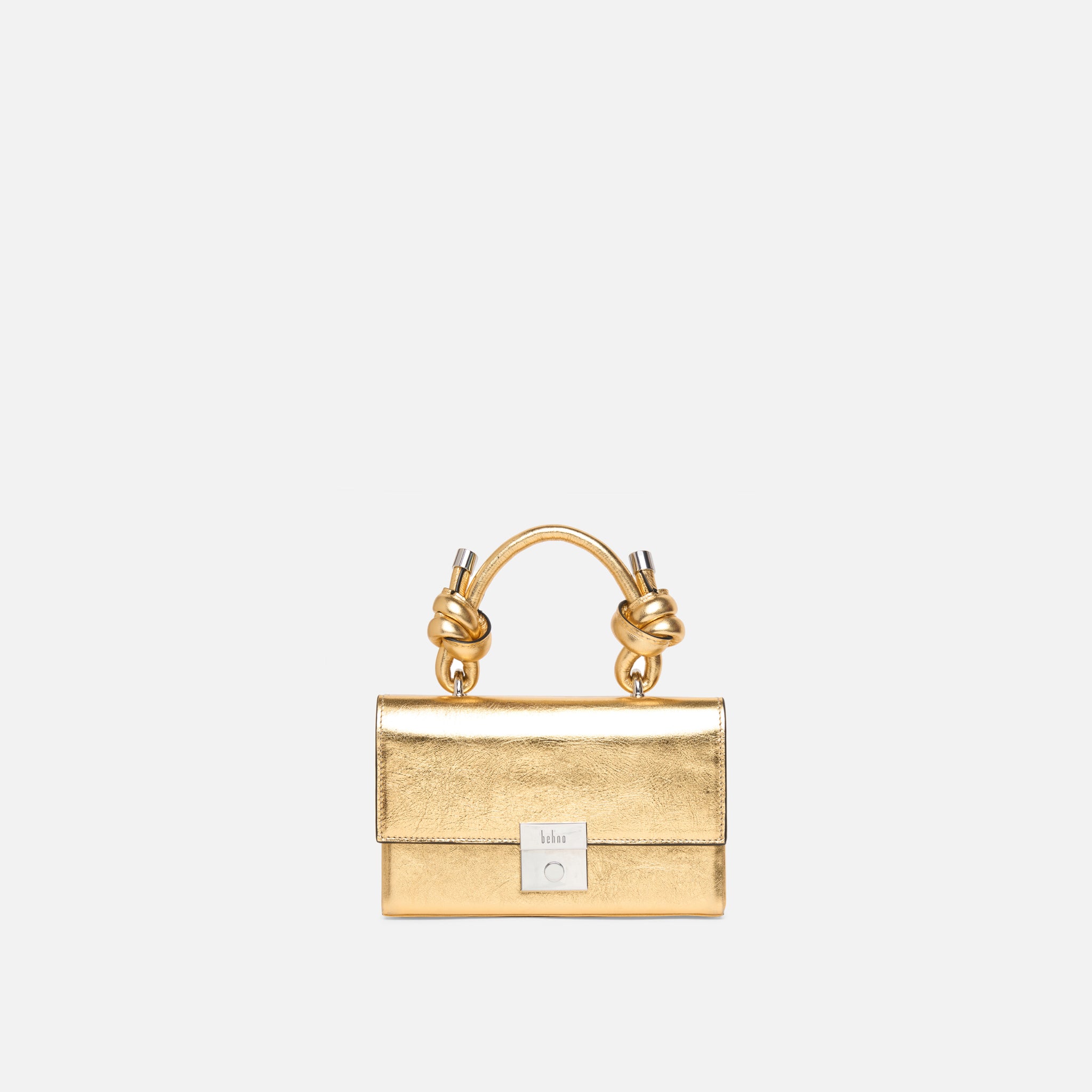 Shop Behno Mary Bag Mini Metallic Gold