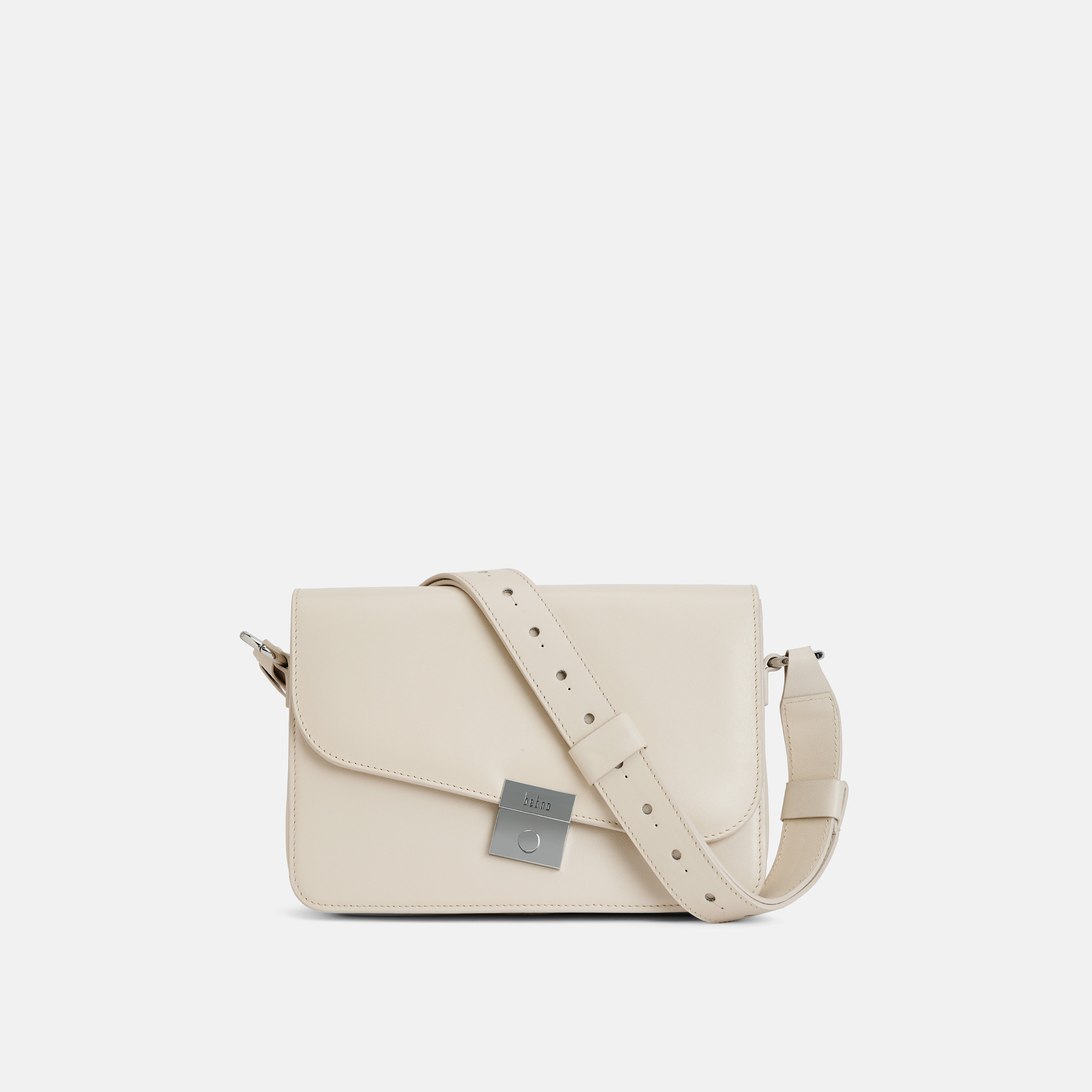 Shop Behno Simone Curve Crossbody Nappa Bone