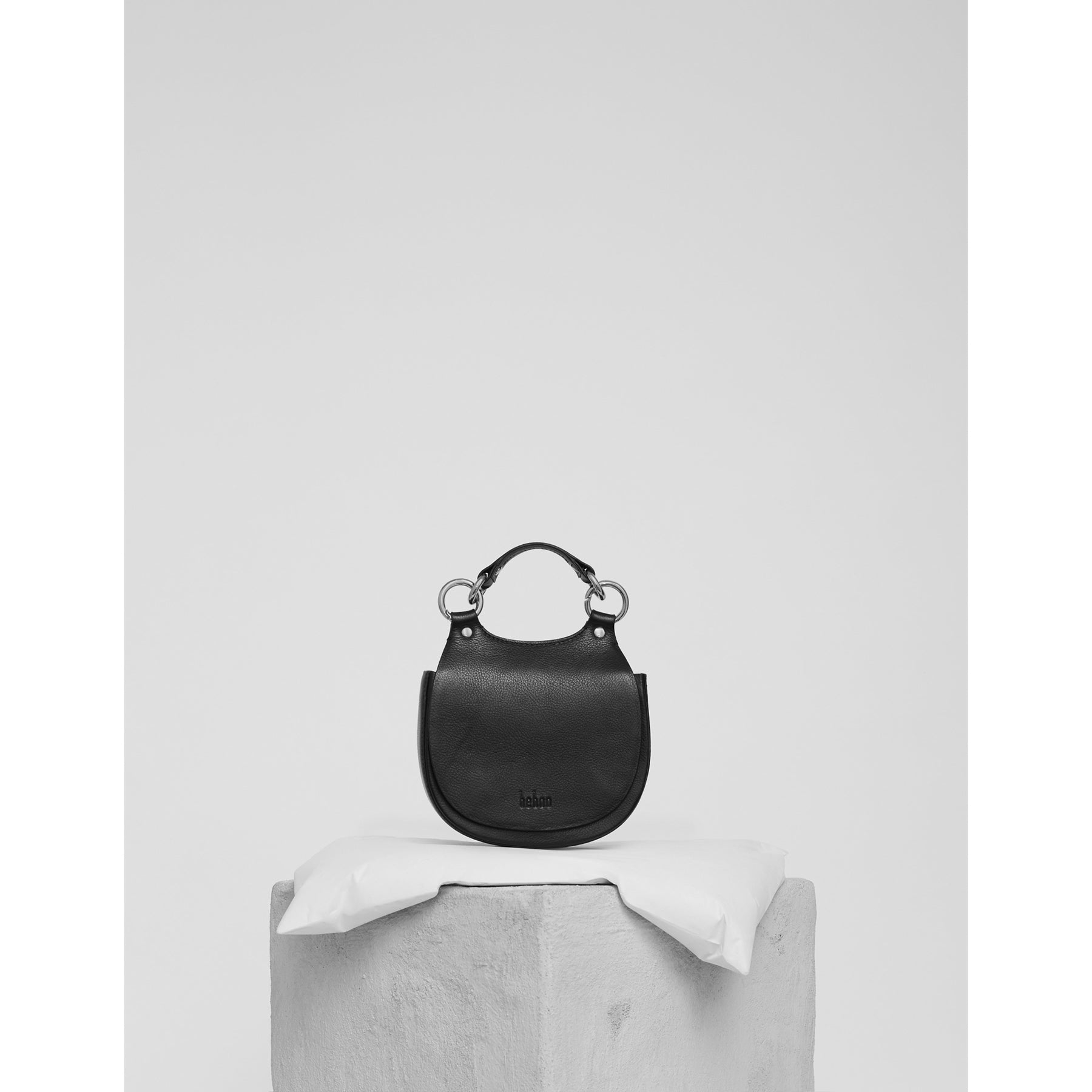 TILDA MINI SADDLE BAG PEBBLE BLACK