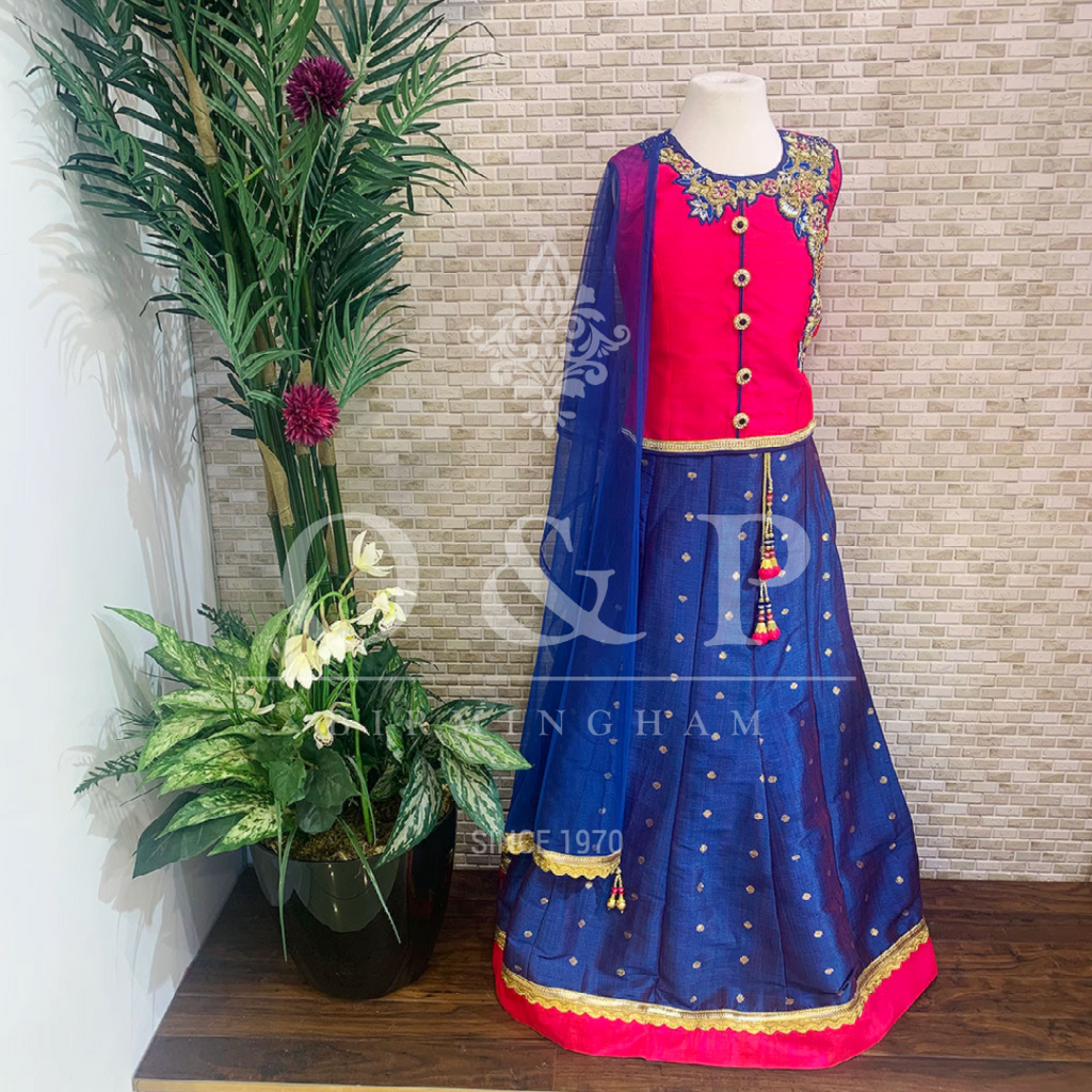 CHILDREN'S CERISE & BLUE LENGHA – O & P Birmingham