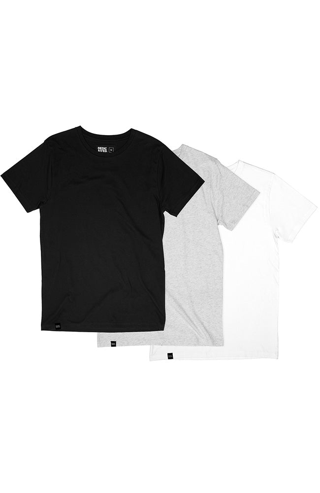 Multipack 3er-Pack T-Shirts Stockholm Base Weiß, Grau & Schwarz 1