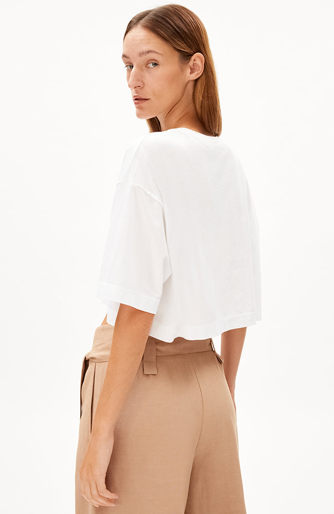 Cropped T-Shirt Lariaa Weiß 1