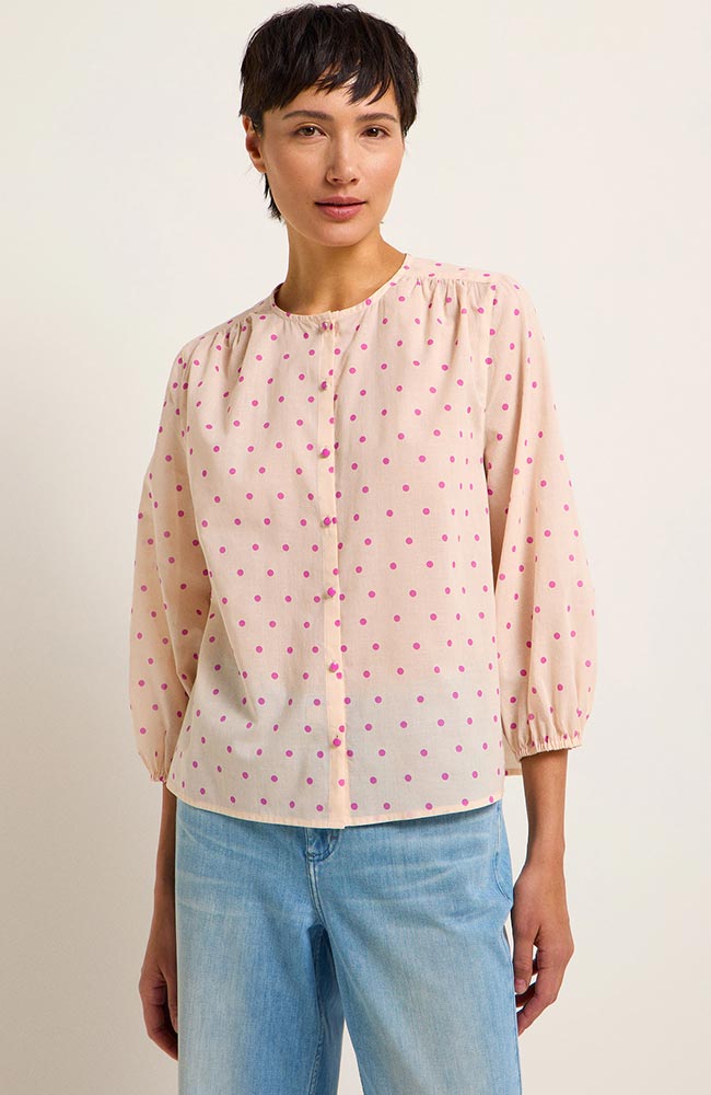 Blouse Polka Dots Pink 2