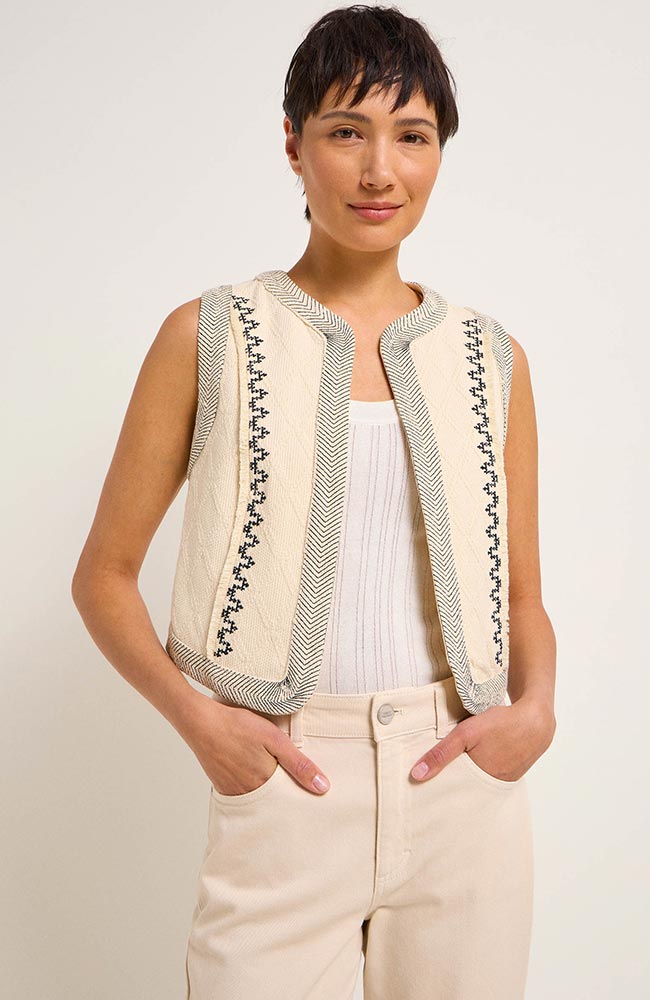 Cardigan Embroidered Beige 2