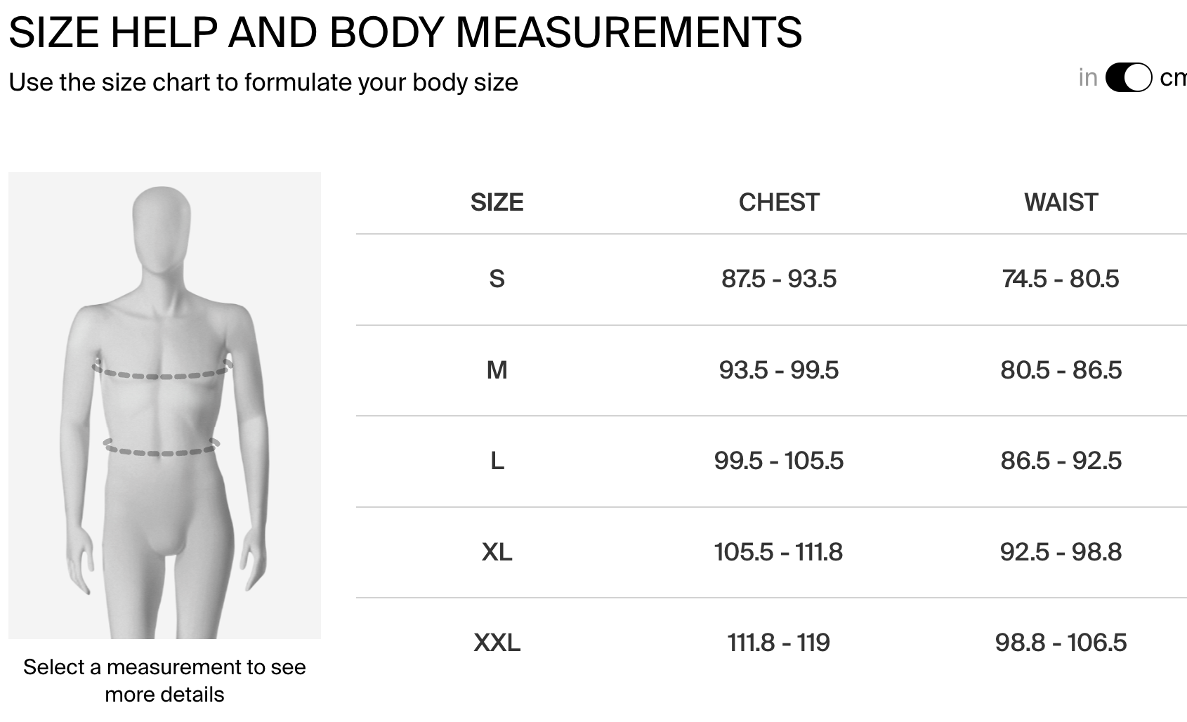 Size chart ecoalf shirt man | Sophie Stone