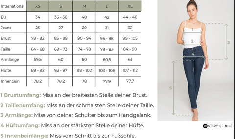 Story of Mine size chart | Sophie Stone