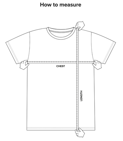 Stockholm t-shirt size chart | Sophie Stone