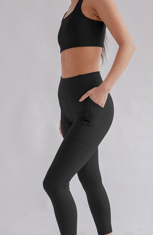 More than basics Yoga Legging vrouw Zwart biologisch katoen