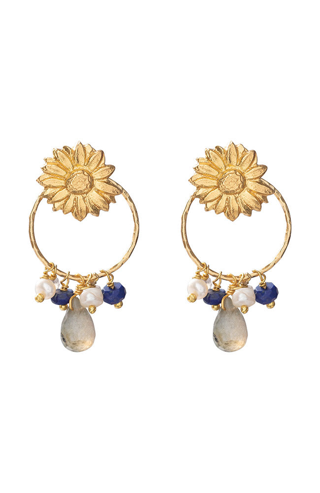 Boucles D'Oreilles Euphoria Blue Gold 1