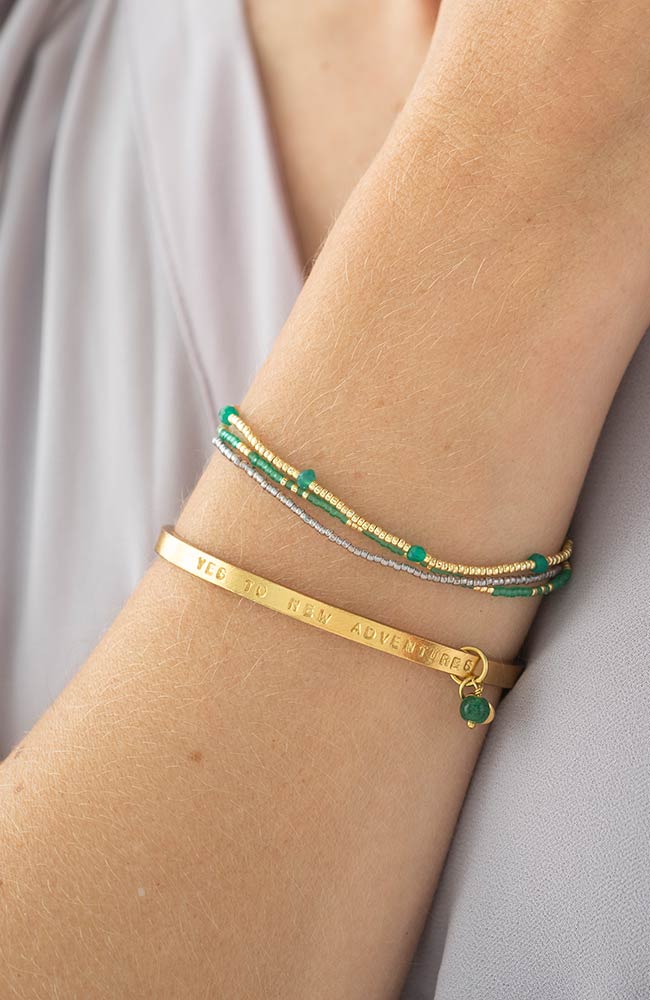 Armband Welkom Aventurijn Goud Groen 2