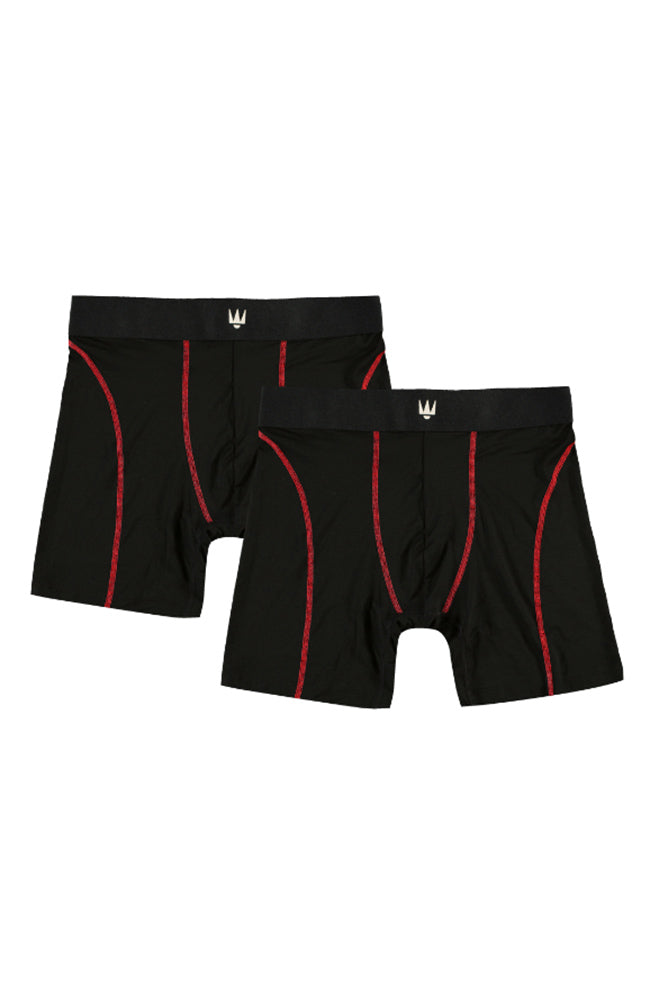 Boxers 2-Pack Red Stitched Black 2