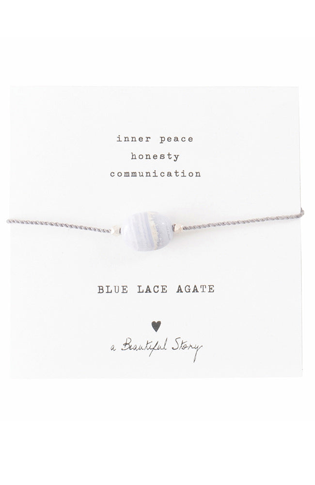 Bracelet Gemstone Cards Blue Lace Agate 1