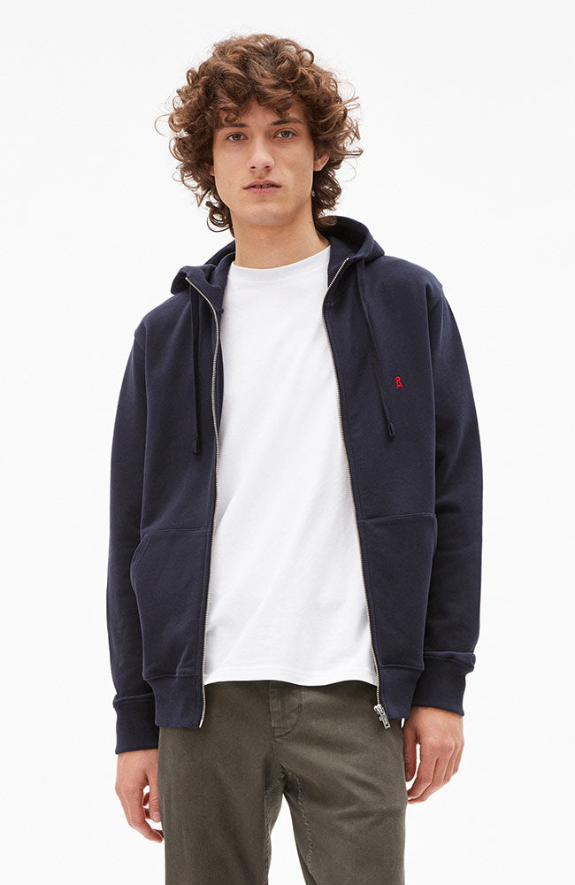 Hoodie Met Rits Gaaston Donkerblauw 5