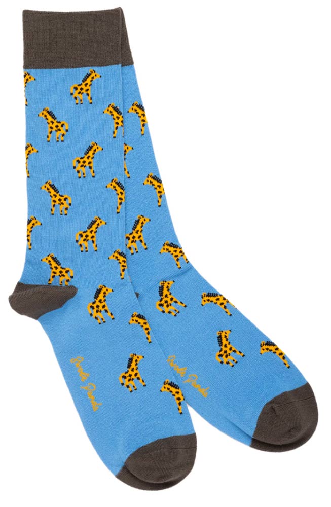 Giraffe Socks Blue 2