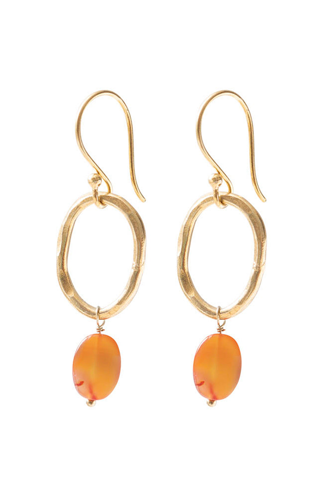 Ohrringe Graceful Carnelian Gold Orange 2