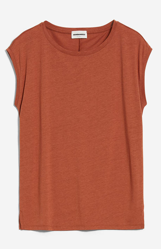 Jilaa T-Shirt Orange Braun 7