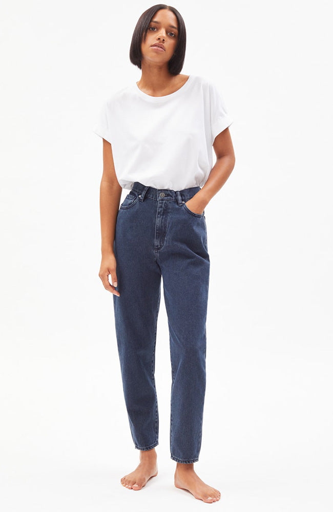 Mairaa Mom Jeans Schwarz Blau 5