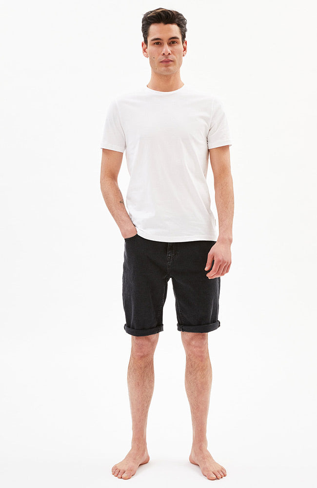 Shorts Sew Washed Down Schwarz 5