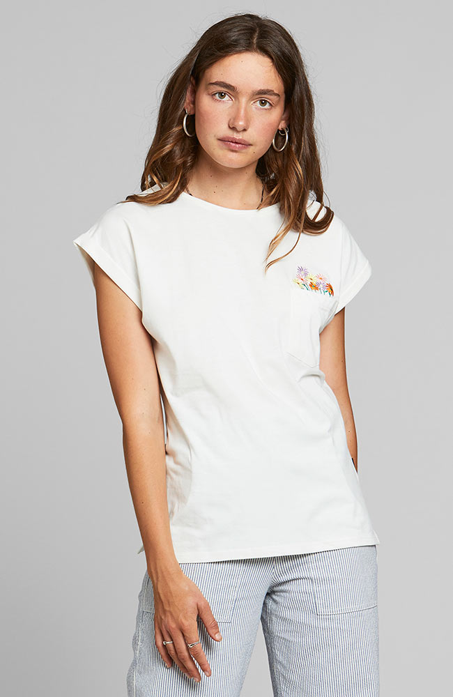 T-Shirt Visby Fleur Blanc 1