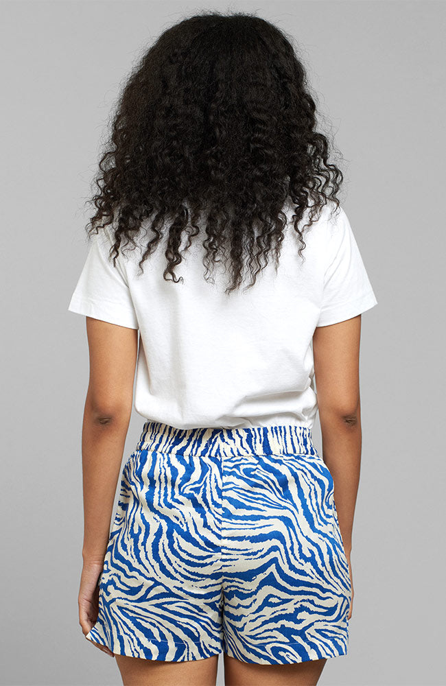 Shorts Aspudden Zebra Blue & White 1