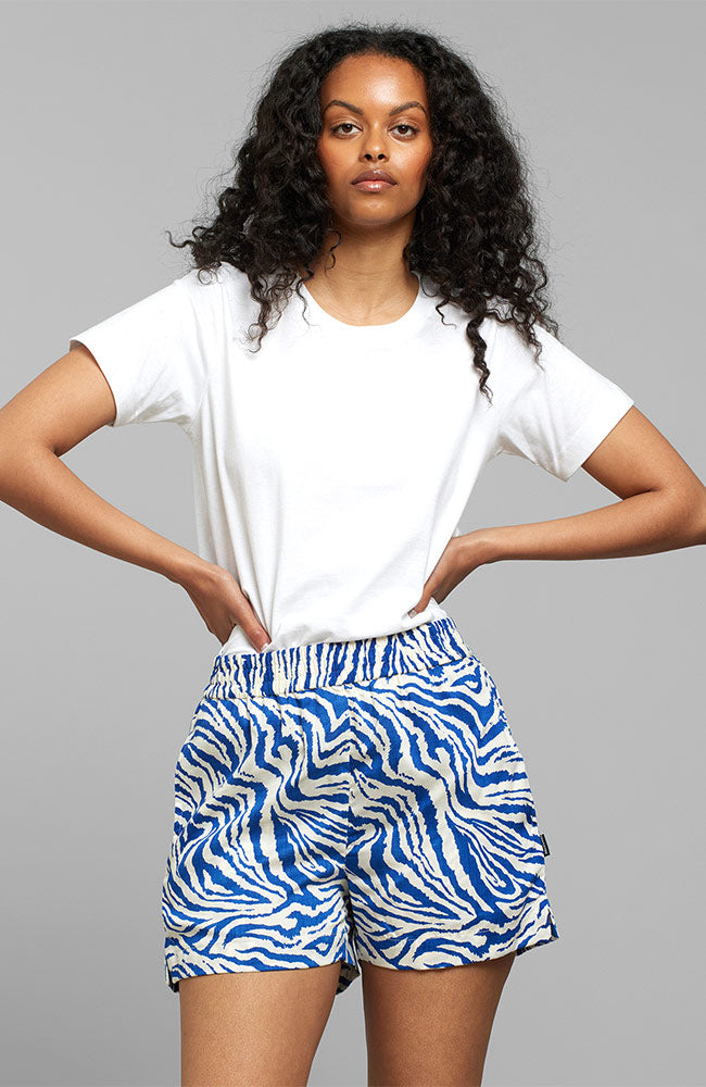 Shorts Aspudden Zebra Blue & White 3