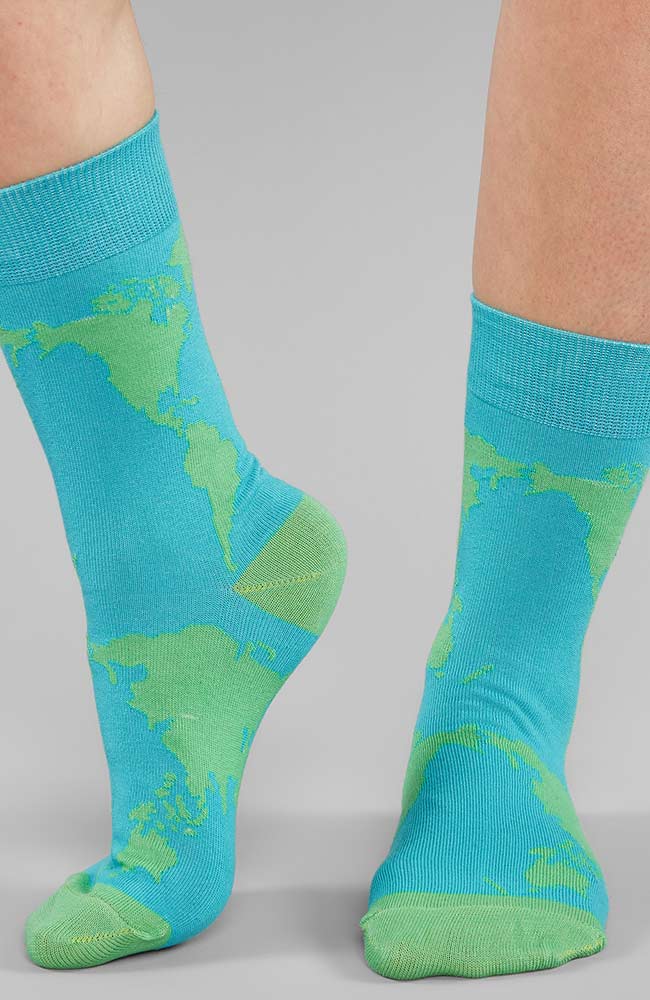 World Map Socks 1