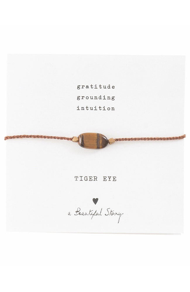 Armband Gemstone Cards Tijgeroog Bruin 2