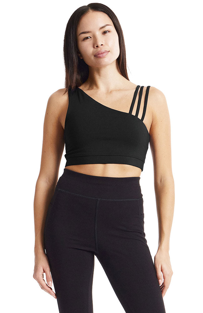 Top Yoga Asymétrique Noir 2